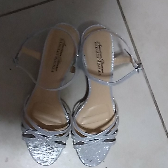 Size 10 silver American Glamor high heels - Picture 1 of 2